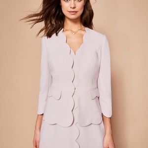 Ted Baker Rubeye Scallop Edge Blazer Jacket